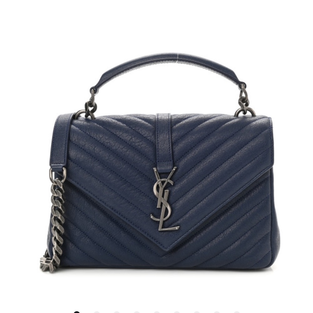 YVES SAINT LAURENT (YSL) HANDBAG, QUILTED COLLEGE BAG (MEDIUM) CROSSBODY
